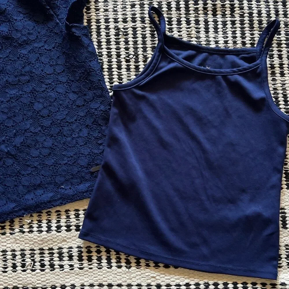 Justice size 8 Blue girls lace blouse
